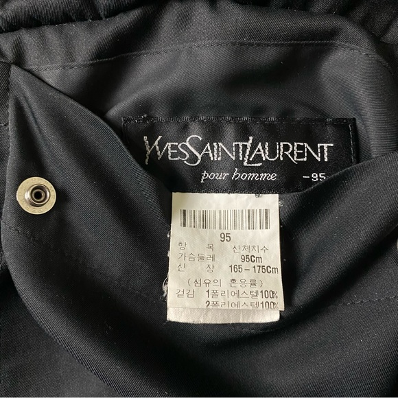 Vintage Ysl Yves Saint Laurent Harrington Jacket Reversible Men’s Size XL - Picture 12 of 16